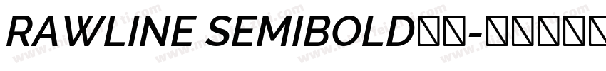 RAWLINE SEMIBOLD字体字体转换